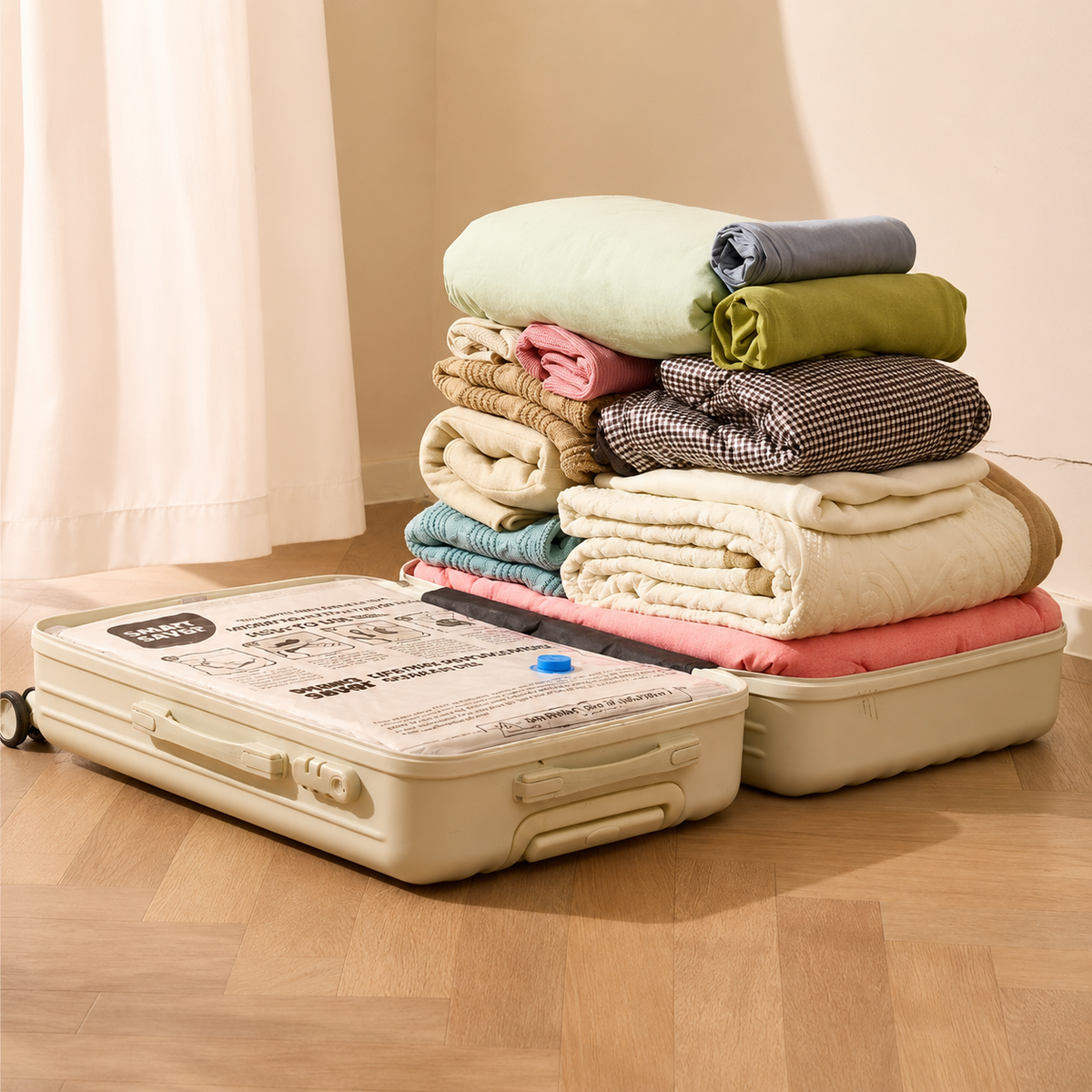 Ahomee Vacuum Storage Bags – Space Saver Bags for Clothes, Blankets & Bedding